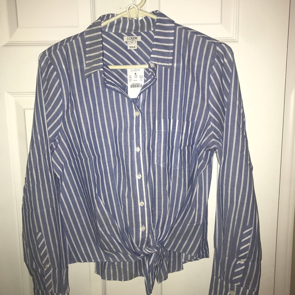 J crew button up with tie front